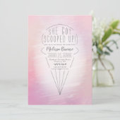 アイスクリームテーマのブライズシャワー 招待状 (スタンド正面)