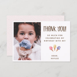 アイスクリームテーマサンキューフォトカード
