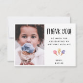 アイスクリームテーマサンキューフォトカード (正面)