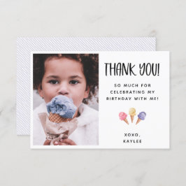 アイスクリームテーマサンキューフォトカード