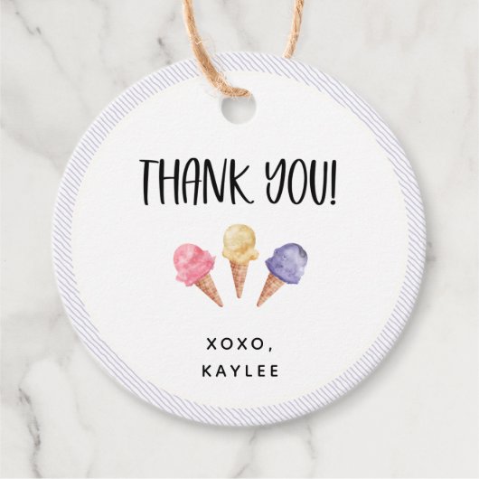 アイスクリームテーマサンキュー フェイバータグ (正面)