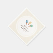 アイスクリームテーマバースデーパーティナプキンス スタンダードカクテルナプキン (角)