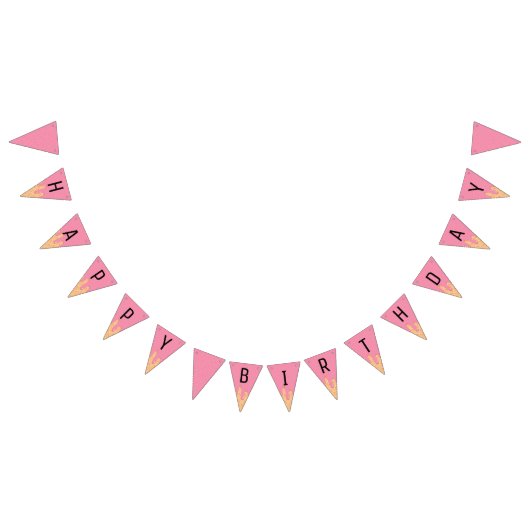 アイスクリームテーマパーティー バンティングフラッグ (全)