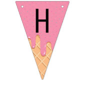 アイスクリームテーマパーティー バンティングフラッグ (第2の旗)