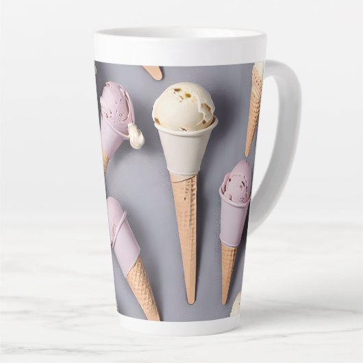 アイスクリームテーママグ カフェラテマグ (右アングル)