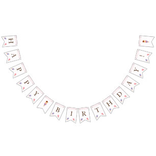 アイスクリームテーマ誕生日パーティバンティングフラッグ バンティングフラッグ