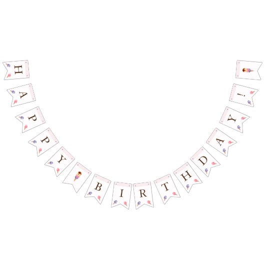 アイスクリームテーマ誕生日パーティバンティングフラッグ バンティングフラッグ (全)