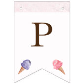 アイスクリームテーマ誕生日パーティバンティングフラッグ バンティングフラッグ (第3の旗)