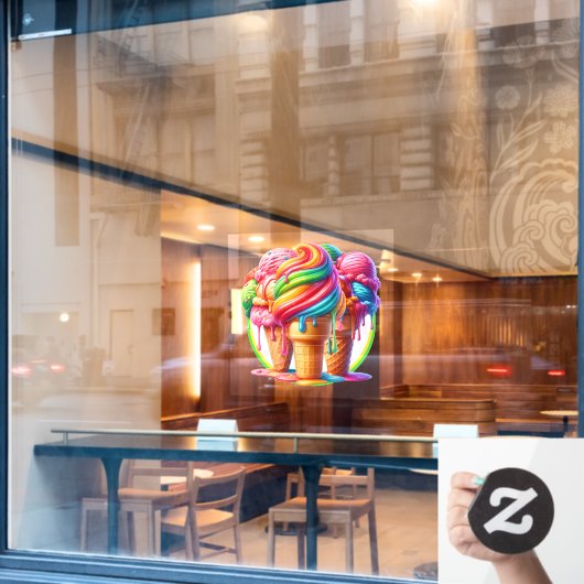 アイスクリームテーマ – おいしい! ウィンドウサイン (カフェ窓)