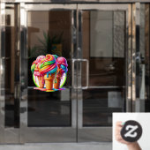 アイスクリームテーマ – おいしい！ ウィンドウサイン (オフィスドア)