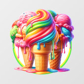 アイスクリームテーマ – おいしい! ウィンドウサイン (シート)