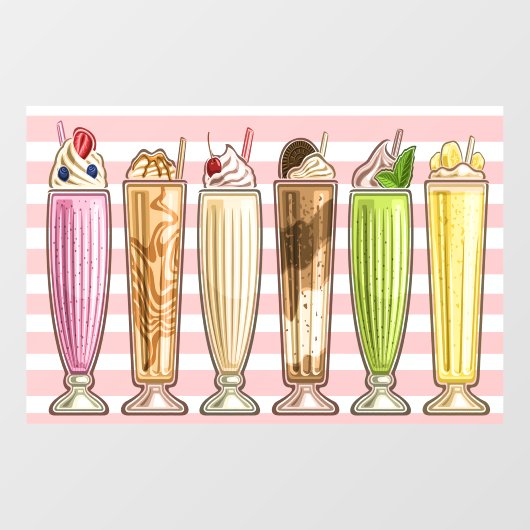 アイスクリームテーマ – おいしい! ウィンドウサイン (シート)