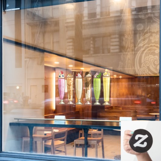 アイスクリームテーマ – おいしい！ ウィンドウサイン (カフェ窓)