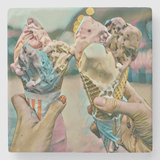 アイスクリームデイギフト ストーンコースター (正面)