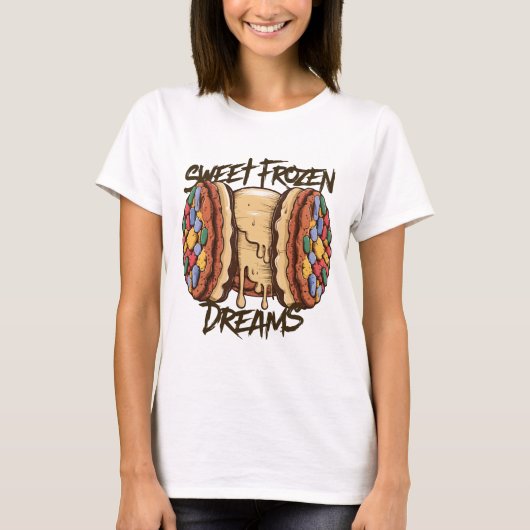 アイスクリームデイスウィート凍ってい Tシャツ (正面)