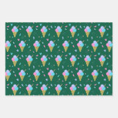 アイスクリームデザイン ラッピングペーパーシート (正面)