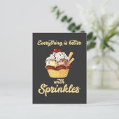 アイスクリームデザートスプレッルアイスクリーム愛好家 ポストカード (スタンド正面)