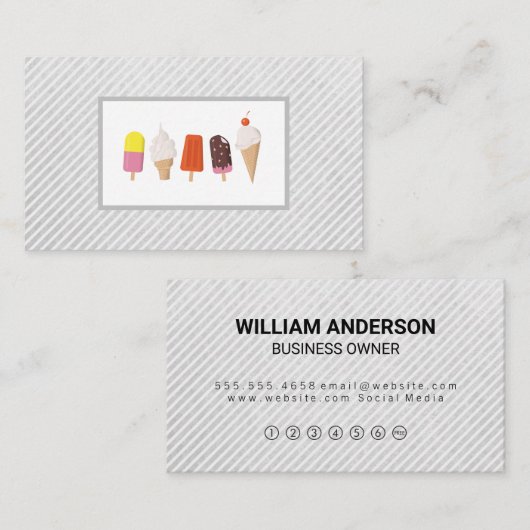 アイスクリームデザート ロイヤリティカード (正面/裏面)