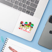 アイスクリームデーのためのアイスクリームコーン シール (ノートパソコンとiPhone)