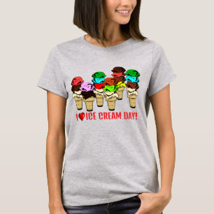 アイスクリームデーのアイスクリームコーン Tシャツ