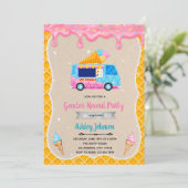 アイスクリームトラックの招待 招待状 (スタンド正面)