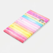 アイスクリームトラックの水の色のリストを行うストリプレッド ポストイット (アングル)