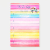 アイスクリームトラックの水の色のリストを行うストリプレッド ポストイット (正面)