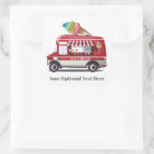 アイスクリームトラックカスタム文字シール スクエアシール (バッグ)