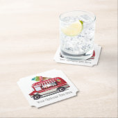 アイスクリームトラックカスタム文字紙コースター ペーパーコースター (インサイチュ)