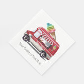 アイスクリームトラックカスタム文字紙ナプキン スタンダードランチョンナプキン (角)