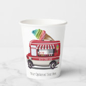 アイスクリームトラックカスタム文字 紙コップ (裏面)