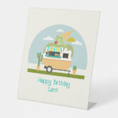 アイスクリームトラックキャンパーボーイズ誕生日 台座サイン (正面)