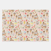 アイスクリームトラックギフトラップ ラッピングペーパーシート (正面2)