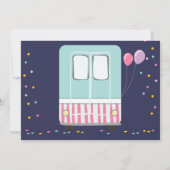 アイスクリームトラックスイートタイムピンクガール誕生日 招待状 (裏面)