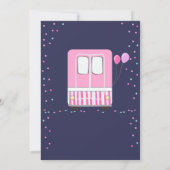 アイスクリームトラックスイートタイムピンクガール誕生日 招待状 (裏面)