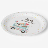 アイスクリームトラックスイートタイムボーイバースデーパーティー ペーパープレート (アングル)