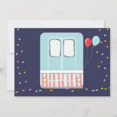 アイスクリームトラックスイートタイムボーイレッドブルー誕生日 招待状 (裏面)