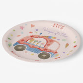 アイスクリームトラックスクープのおもしろい子供の誕生日 ペーパープレート (アングル)