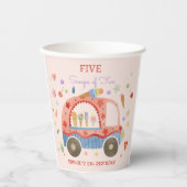 アイスクリームトラックスクープのおもしろい子供の誕生日 紙コップ (正面)
