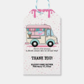 アイスクリームトラックスクープ赤ちゃんシャワーを振り撒く ギフトタグ (正面)