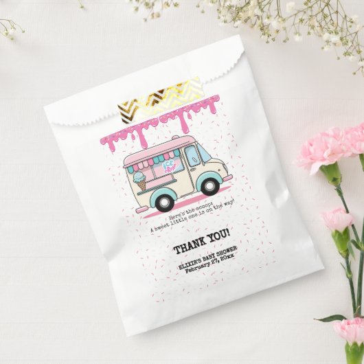 アイスクリームトラックスクープ赤ちゃんシャワーを振り撒く フェイバーバッグ (封をした状態)