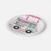 アイスクリームトラックスクープ赤ちゃんシャワーを振り撒く ペーパープレート (アングル)