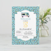 アイスクリームトラックデザインバーゼデーパーティー 招待状 (スタンド正面)