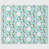 アイスクリームトラックハッピーバースデー パーソナライズされた ラッピングペーパー (フラット)