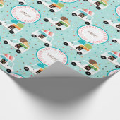 アイスクリームトラックハッピーバースデー パーソナライズされた ラッピングペーパー (コーナー)