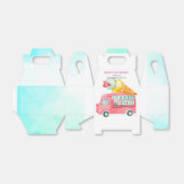 アイスクリームトラックパーソナライズされた誕生日 フェイバーボックス (折り畳みなし)