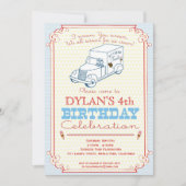 アイスクリームトラックパーティの招待状 招待状 (正面)