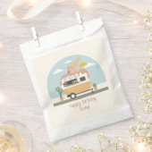 アイスクリームトラックピンクキャンパーガールズ誕生日 フェイバーバッグ (クリップ留めされた状態)