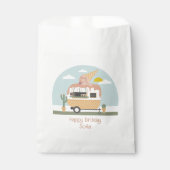 アイスクリームトラックピンクキャンパーガールズ誕生日 フェイバーバッグ (正面)