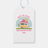 アイスクリームトラックピンク教室バレンタイン ギフトタグ (正面)